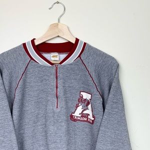 Vintage 70’s Russell Athletic Alabama Crimson Tide 1/4 Zip Pullover Sweatshirt